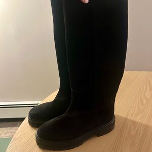 Jimmy Choo Black Over-the-Knee Suede Boots